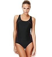 Contrast Stitch Sporty Swimsuit