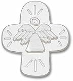 Pocket Angel Cross ( No Bail ) 1 1 / 2 &acute; Pendant - Sterling Silver Jewelry - B0000DGSXN