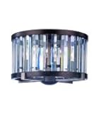 IMAGE OF Kalco 2545GB Foster 4 Light Flush Mount in Grecian Bronze with Cut Crystal Glass glass