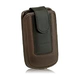 Samsung OEM Universal Two Toned Brown/Black Vertical Leather Pouch case for m630, u810, U540, U740, A747, A737, A777, T539 - WT17200000130