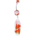 Green Orange Acrylic FUNKY FLOWER Dangle Belly Ring