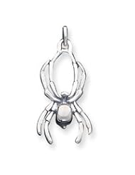 Sterling Silver Antiqued Spider Pendant QC4134"