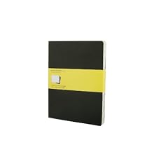 Moleskine Square Cahier Journal Black XLarge: set of 3 Square Journals: Extra Large