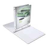 Basic Round Ring View Binder, 362 Line, 3 Ring, 1 Capacity, 8-1/2 x 5-1/2 Sheet Size, White