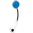 Silver 925 Blue Turquoise Eyebrow Ring