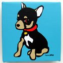 "Chihuahua Pup" by Marc Tetro. Giclee on Fine Art Canvas Dog Print (6 x 6 x 1 3/8 inches)