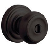 Baldwin 5410.402.idm Distressed Oil Rubbed Bronze Half Dummy Colonial Knob with Classic Rose