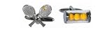 Tennis Racket and Balls Cufflink Set