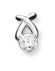 Sterling Silver CZ Pendant w/Chain