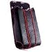 Naztech Cabrio Case (size 5) for all larger bar style cell phones (Palm Centro, Treo 800w) - Black/Red