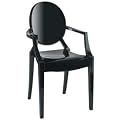 Philippe Starck Inspired Louis XV Black Ghost Armchair