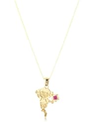 Nickelodeon "Dora" Girls Gold Over Sterling Silver July Birthstone Pendant Necklace