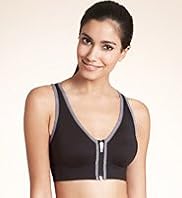 Zip Front Non Wired Sports Bra
