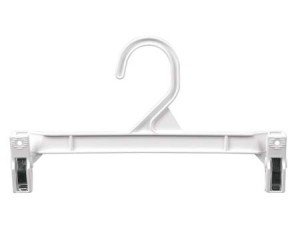 Plastic Bottoms Hangers Pinch Grip White Box of 200