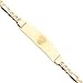 14K Oakland Raiders Large Polished Id Bracelet w/Figaro