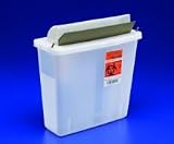 Case Of 20 In-Room Sharps Containers with Mailbox-Style Lid 5 qt