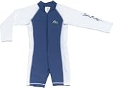 All-in-One Long Sleeve for Boys - Deep Sea Blue/White