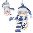 New York Yankees 3" Acrylic Striped Home Run Snowman - MLB Baseball