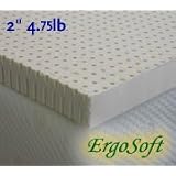 2 Inch ErgoSoft Natural Latex Foam Mattress Pad Topper, Queen by Ergosoft