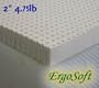 2 Inch ErgoSoft Natural Latex Foam Mattress Pad Topper, Queen