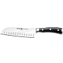 Wusthof Classic Ikon 7-Inch Santoku, Hollow Edge, Black