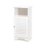 IMAGE OF Nantucket White Storage Cabinet End Table Nightstand