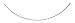 14k White Gold 1mm Neckwire Necklace
