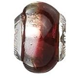 21vC4 QqAfL. SL160  Lovelinks® by Aagaard   Sterling Silver Half & Half Silver/Ruby Bead with Murano Glass