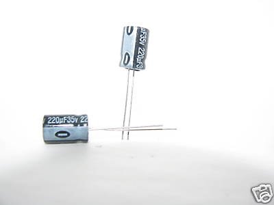 Capacitor 220uf 35V Electrolityc 10pc FL, USA On Sale