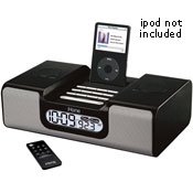 iHome Dual Alarm Clock Radio for iPod - Black (iH9BR) by iHome