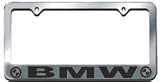 BMW License Plate Frame with logo Chrome