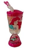 Disney Princess Ariel Sipping Bottle Cup - Tumbler with travel lid and decorative snowglobe