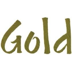 Ek Success Sticko 1 Inch Susy Ratto Brush Letter Stickers, Golden Foil
