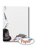 Masterpiece New Year'S Hats Flat Card - 5 1/2 X 7 3/4 - 20 Flatcards / 20 Envelopes