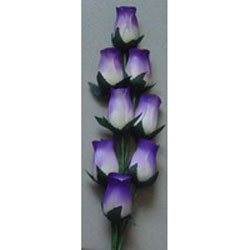 The Wood Rose Garden 24MIXSPG Single and Tri-Bud Wooden Roses 24-Piece Display - Spring Colors (1 Each)