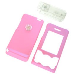 Ericsson W580 Crystal Hard Cover w/Clip - (Solid Pink)