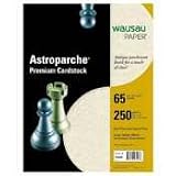 Wausau Paper 27428 Astroparche Cover Stock, 8-1/2 x 11, Natural, 250 Sheets/pack