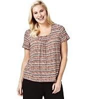 Plus Honeycomb Striped Top with Stay New™