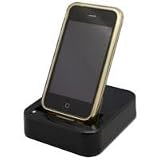 Produkt-Bild: Paserro Dockingstation (USB) Flexible inkl. Netzladeger&auml;t passend f&uuml;r Apple iPhone 4, iPhone 3GS, iPhone 3G, iPhone 4G, iPhone 1G - gl&auml;nzend schwarz (white Box)