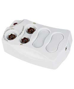 2 Way Indoor Digital TV Aerial Ampliflier Signal Booster