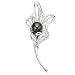 Jewelry : Genuine Black Cultured Pearl Pin
