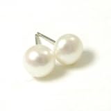 Beautiful Genuine Fresh Water Pearl 8mm Stud Earrings on 925 Sterling Silver Posts ~ Comes Gift...