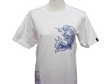【T-shirts -Line Thai(ラインタイ)-】Tシャツ★魚(ホワイト) 竿