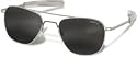 Randolph Aviator Sunglasses 52mm Matte Chrome , Grey Lens AF24611