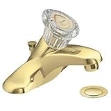 Moen 4621P Chateau One-Handle Low Arc Bathroom Faucet, Polished Brass