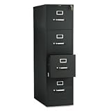 HON 510 Series Four-Drawer, Full-Suspension File, Letter, 52h x25d, BLK