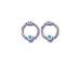 Crystal Bead Nipple Rings - silver