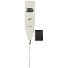 Hanna Instruments HI 98517 K-Thermocouple Thermometer, with with Stainless Steel Probe and Battery, -40.0 to 550 degrees C, + or - 2 degrees C, 6.2" H x 1.4" W x 0.8" D