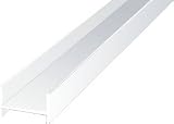 CRL White 72 Frameless Sliding Shower Door Side Jamb Extrusion for 3/8 Glass