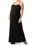A Pea in the Pod Collection: Velvet Spaghetti Strap Maternity Maxi Dress